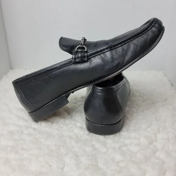 Men's Black Leather Loafers