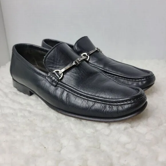 Men's Black Leather Loafers