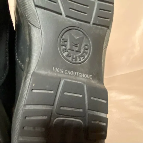 Mephisto 7.5 Black Leather Loafers