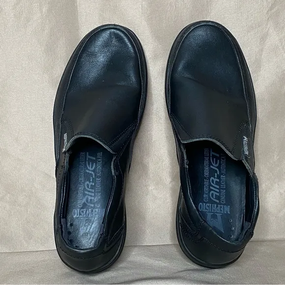 Mephisto 7.5 Black Leather Loafers