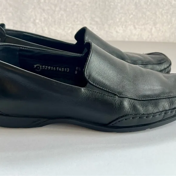 Mephisto Edlef Black Soft Leather Loafers Men’s US 9 Casual Slip On Cool Air