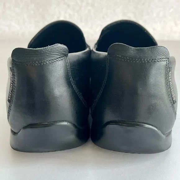 Mephisto Edlef Black Soft Leather Loafers Men’s US 9 Casual Slip On Cool Air