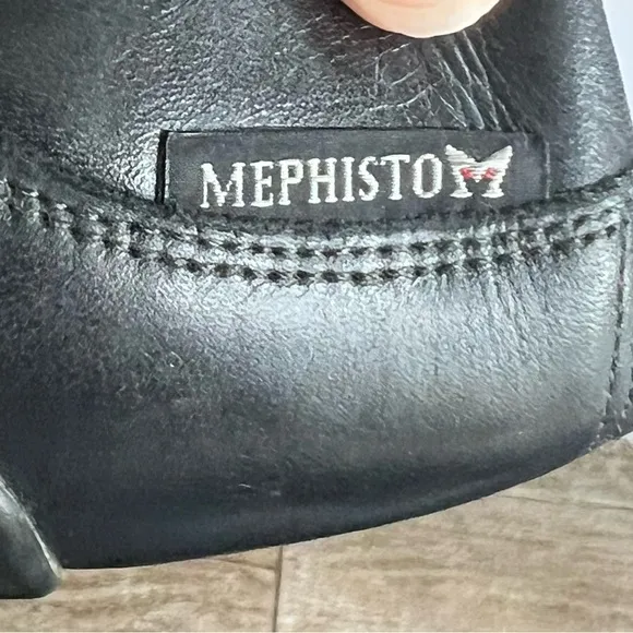 Mephisto Edlef Black Soft Leather Loafers Men’s US 9 Casual Slip On Cool Air