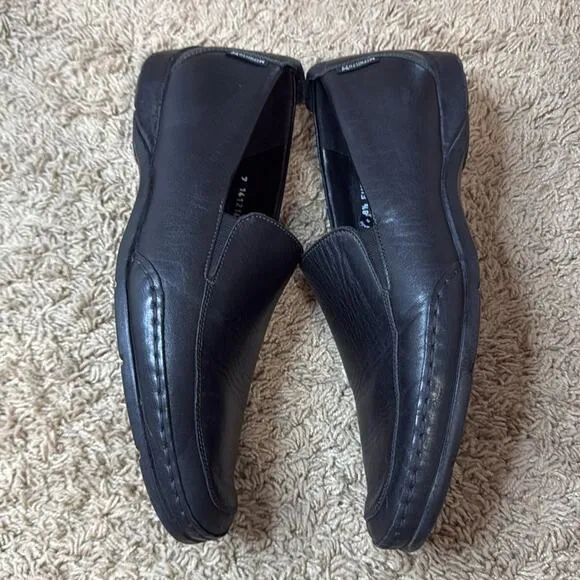 Mephisto Men Black Leather Edlef Cool-Air Loafers Size 9