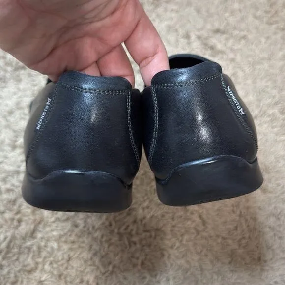 Mephisto Men Black Leather Edlef Cool-Air Loafers Size 9