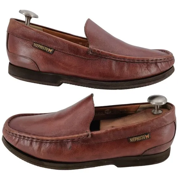 Mephisto Spinmaker Brown Venetian Moc-toe Loafers Mens 10.5 Casual Comfort Shoes