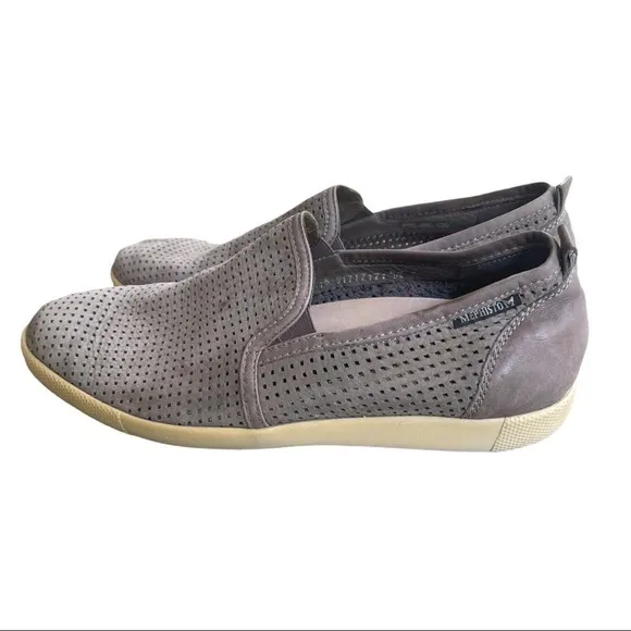 MEPHISTO Ulrich casual slip on Loafer Gray Perforated Leather Comfort Shoe 8.5M