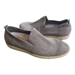 MEPHISTO Ulrich casual slip on Loafer Gray Perforated Leather Comfort Shoe 8.5M