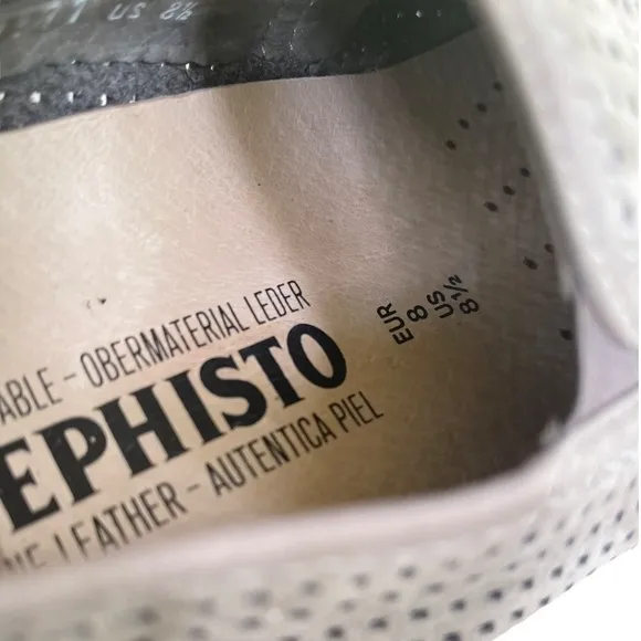 MEPHISTO Ulrich casual slip on Loafer Gray Perforated Leather Comfort Shoe 8.5M