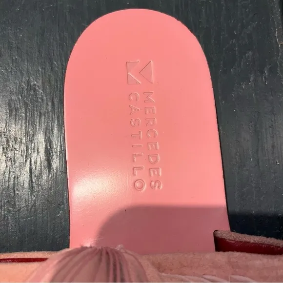 Mercedes Castillo Pink Leather Slides