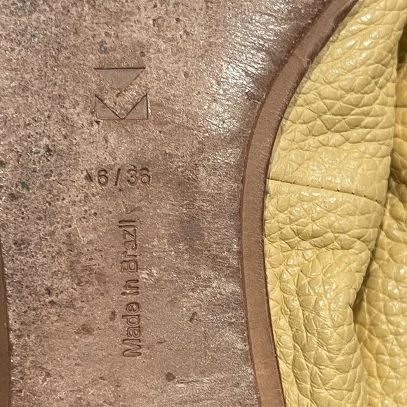 Mercedes Castillo Women's Tan Leather Ballet Flats US 6