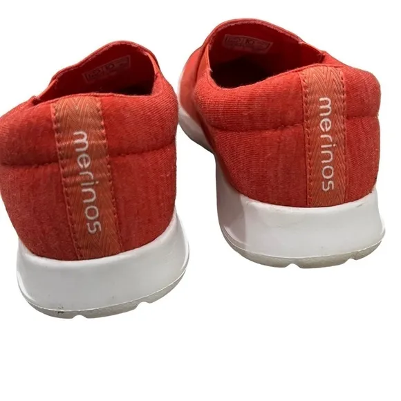 Merinos Women’s 10 Coral Red Slip On Wool Sneakers