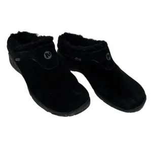 Merrell Black Encore Ice suede Mule Slides Clogs Sz 7 Sherpa Wool Lined Slip On