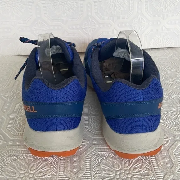 Merrell Blue and Orange Leather and Mesh Sneakers