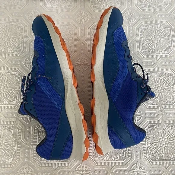 Merrell Blue and Orange Leather and Mesh Sneakers