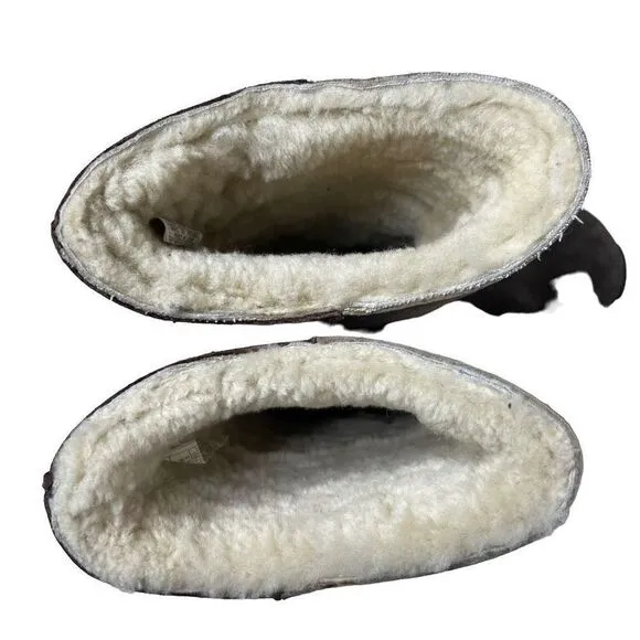 Merrell encore stitch high express fur lined suede boots size 8
