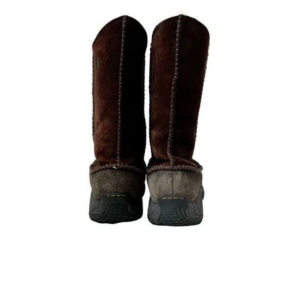 Merrell encore stitch high express fur lined suede boots size 8
