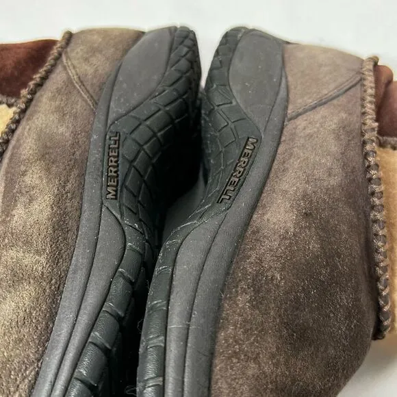 Merrell encore stitch high express fur lined suede boots size 8