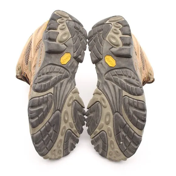 Merrell MOAB 2 Mid Hiking Boots Men's 7 Brown Black VIBRAM Waterproof J06051