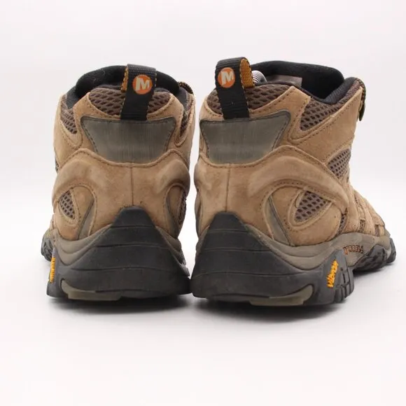 Merrell MOAB 2 Mid Hiking Boots Men's 7 Brown Black VIBRAM Waterproof J06051