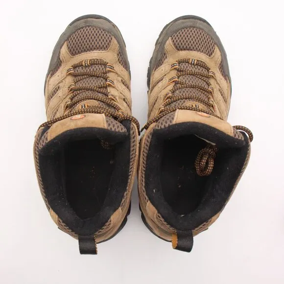 Merrell MOAB 2 Mid Hiking Boots Men's 7 Brown Black VIBRAM Waterproof J06051