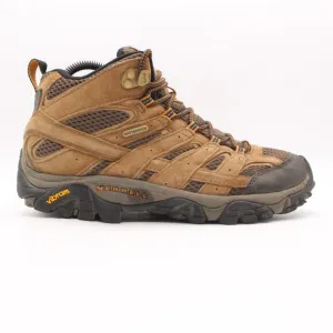 Merrell MOAB 2 Mid Hiking Boots Men's 7 Brown Black VIBRAM Waterproof J06051