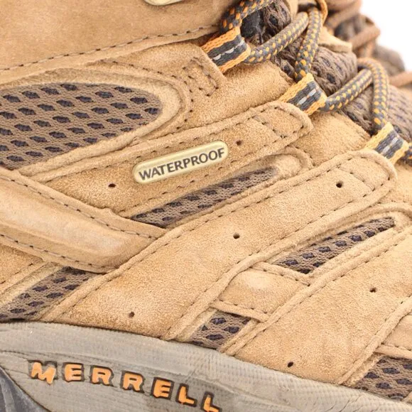 Merrell MOAB 2 Mid Hiking Boots Men's 7 Brown Black VIBRAM Waterproof J06051