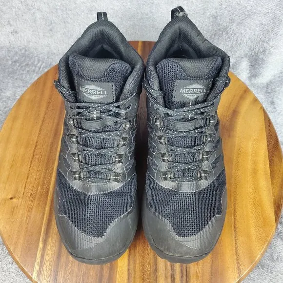 Merrell Nova 3 Mid Tactical Boots Men's 7 M Black Mesh Lace Up Waterproof Ankle