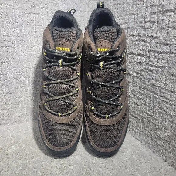 Merrell West Rim Mid Mens Size 12 US Brown Suede Waterproof Hiking Boots J135557