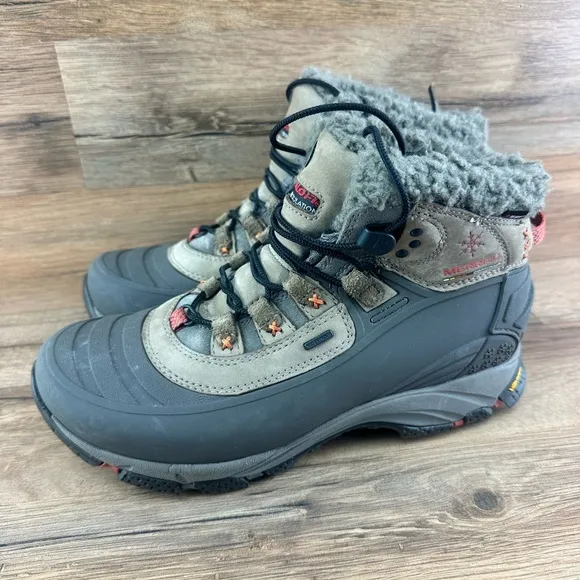 Merrell Winterlude 6 Boots Waterproof Smoke Women’s Size 8 Snow Boot