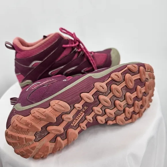 Merrell Youth Waterproof Pink Hiking Boots Size 2