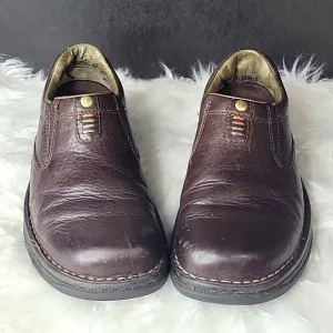 MERRELLS &quot;World Legend&quot; Stolen Brown Leather Slip On Loafers Size 7