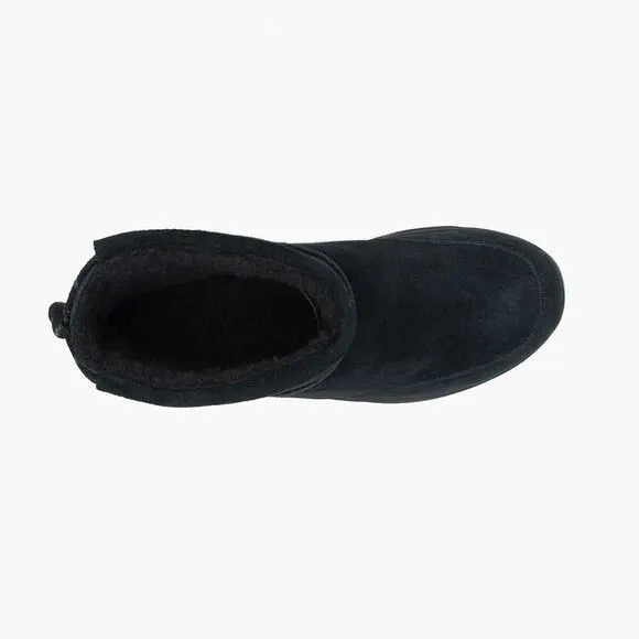 Merrell Winter J004555 Boots Men 8 Black Suede Leather Pull On Waterproof TF3936