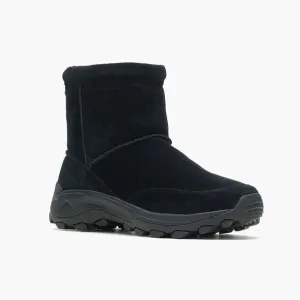 Merrell Winter J004555 Boots Men 8 Black Suede Leather Pull On Waterproof TF3936