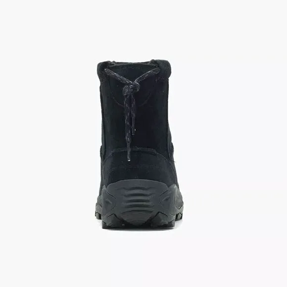 Merrell Winter J004555 Boots Men 8 Black Suede Leather Pull On Waterproof TF3936