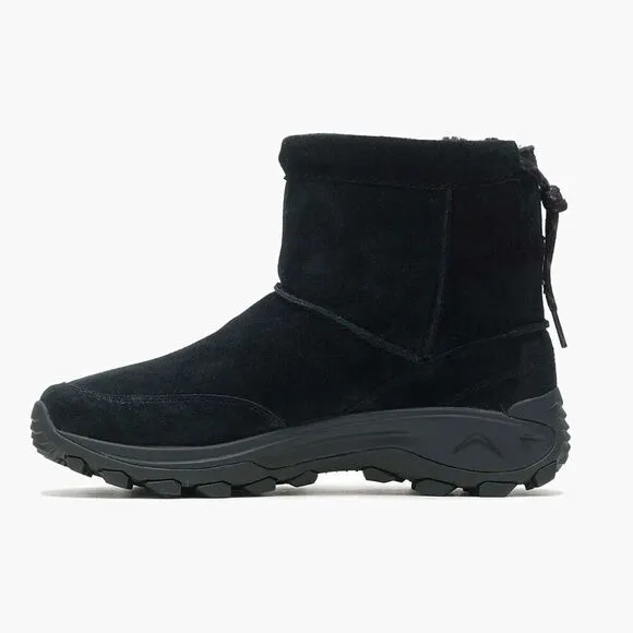 Merrell Winter J004555 Boots Men 8 Black Suede Leather Pull On Waterproof TF3936