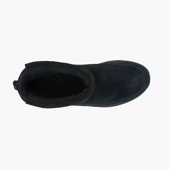 Merrell Winter J004555 Boots Men 8 Black Suede Leather Pull On Waterproof TF3936