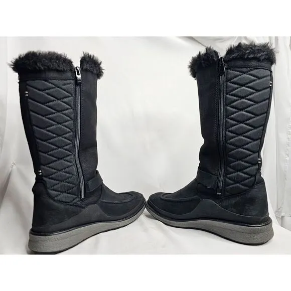 Merrell Women’s Black Tremblant Ezra Tall Polar Waterproof Fur Lined Boots 5.5