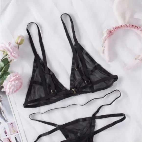 mesh lingerie set​​​​​​​​