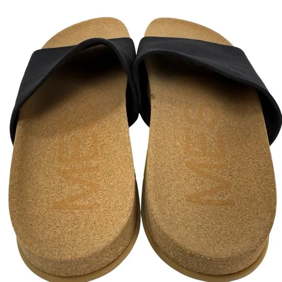 Message Black Shaw Classic Vegan Resort Beach Comfort Slides Cork Men 45 US 12