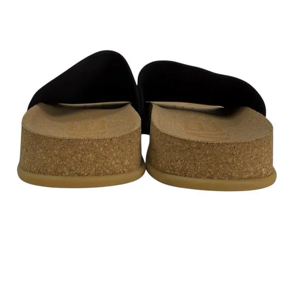 Message Black Shaw Classic Vegan Resort Beach Comfort Slides Cork Men 45 US 12
