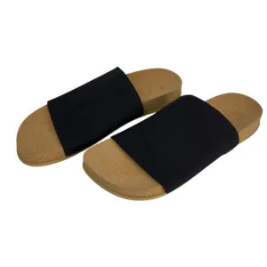 Message Black Shaw Classic Vegan Resort Beach Comfort Slides Cork Men 45 US 12