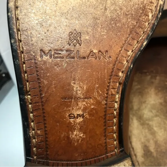Mezlan Cuoio Leather Brown Loafers Men’s Size 9 M.