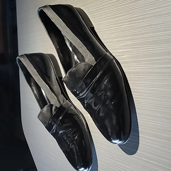 Mezlan 'Mirage'‎ Black Patent Leather Loafers Men's 14 M