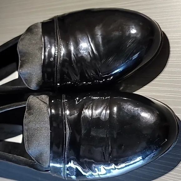 Mezlan 'Mirage'‎ Black Patent Leather Loafers Men's 14 M