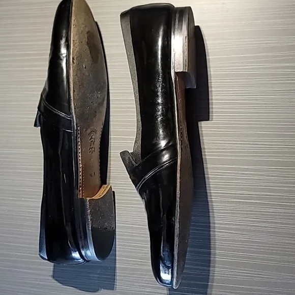 Mezlan 'Mirage'‎ Black Patent Leather Loafers Men's 14 M