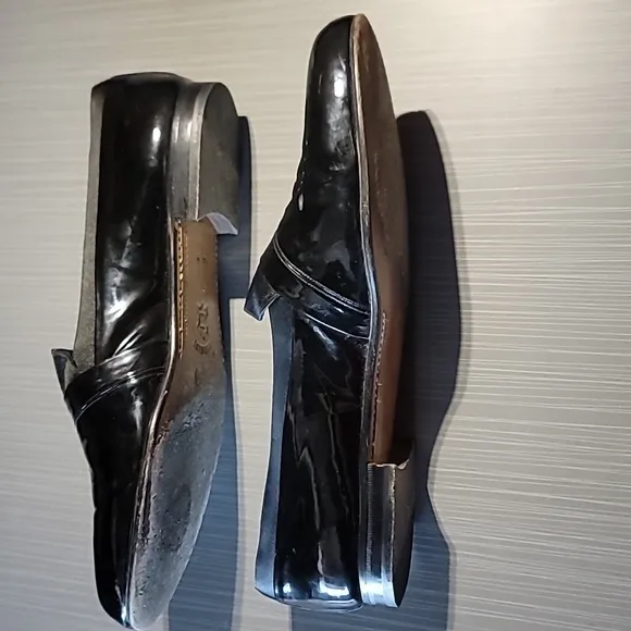 Mezlan 'Mirage'‎ Black Patent Leather Loafers Men's 14 M