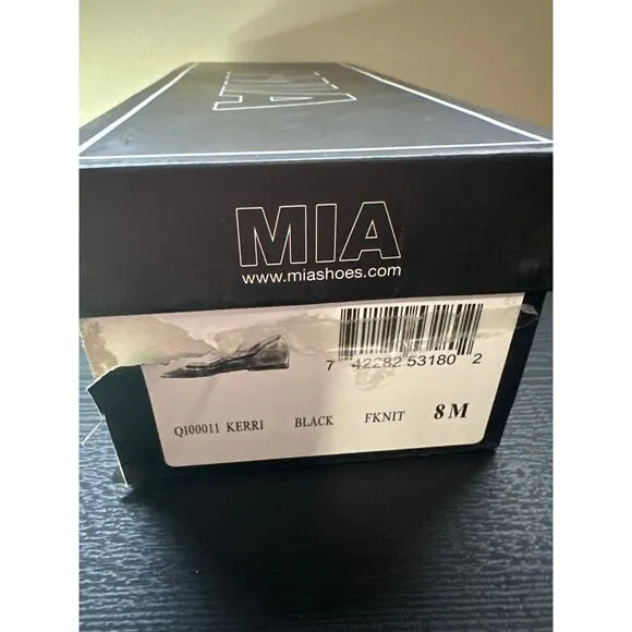 Mia womans Kerri pointed toe stretch material flats in black size 8M