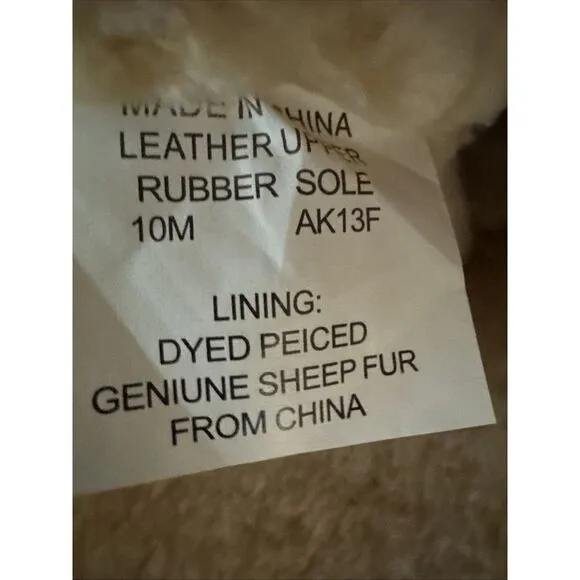 Michael Kors Boots Women 10 M Suede Leather Sheep Fur Lined Tall Winter Logo