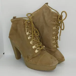 Michael Kors Designer Women's Pre-owned Leather Sherpa Lined Boots - sz. 10